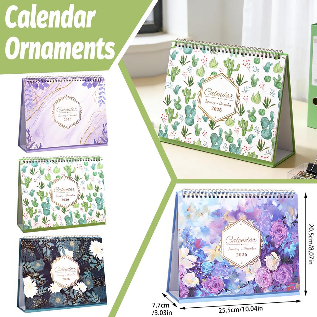 2026 Desktop Calendar, A Beautifully Designed Desktop Calendar ; A Compact Decorative Calendar Suitable For Home Desktops.