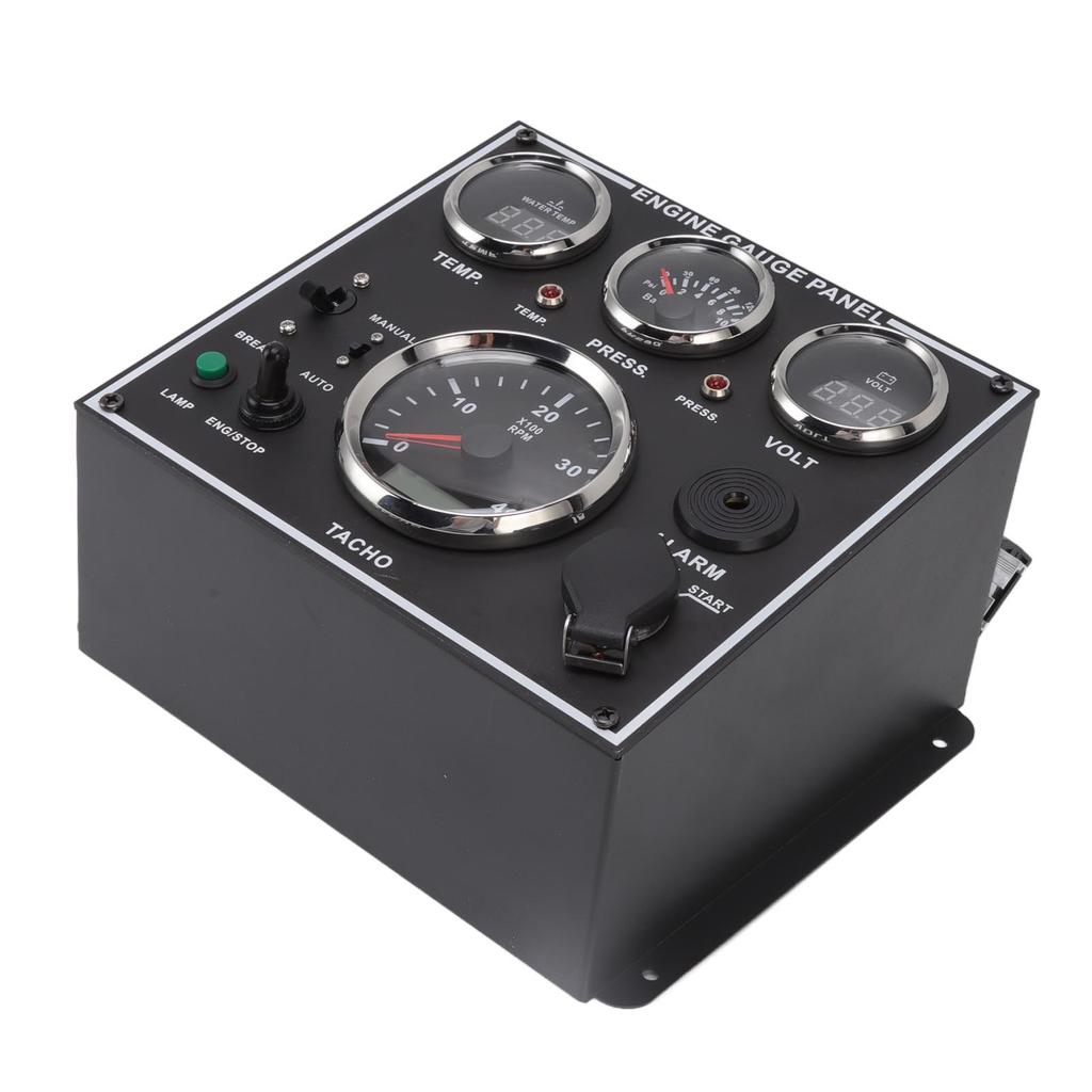 Engine Gauge Panel Water Temperature Oil Pressure Gauge Voltmeter Tachometer for Generator RVs Boats Ships Vehicles