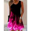 Ladies' New Summer with Stylish Printed Sleeveless Dress A-Line Casual Spring And Summer Vest Dresses Y2K Fitted Flowing Dress
