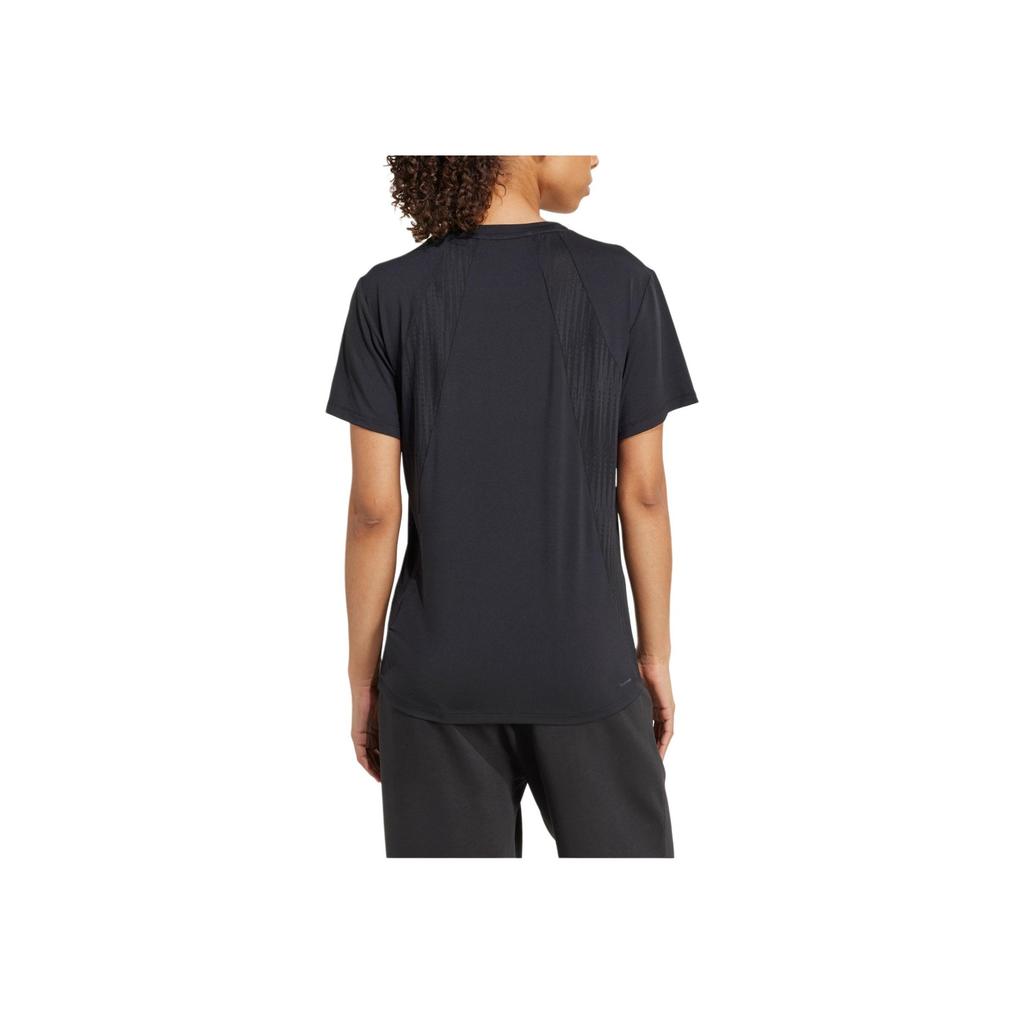 Adidas Intensity Quick-Dry Cool Breathable Sports Fitness Crew Neck Short Sleeve T-Shirt Women T-Shirts Black JZ6281