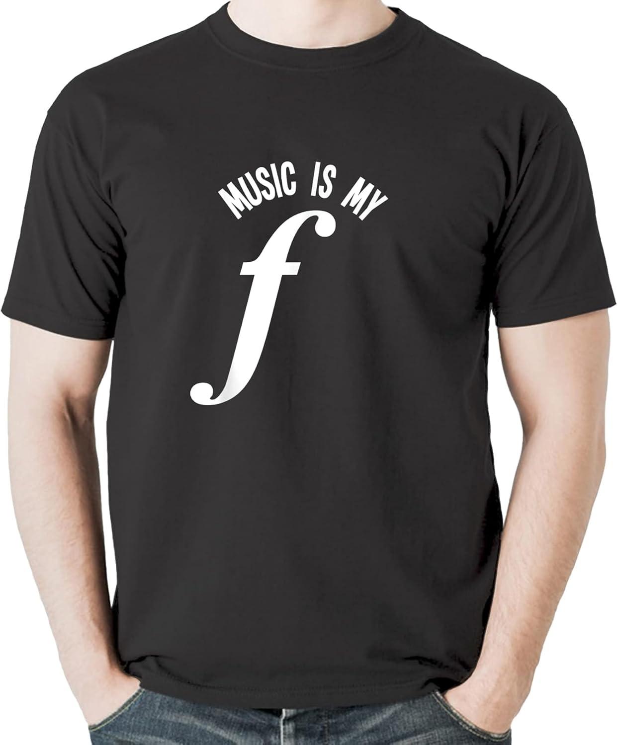Music is My F Funny Music Shirt Pun Graphic T-Shirt, Sweatshirt, Hoodie for Men, Women, Kids XXXXXL чёрный
