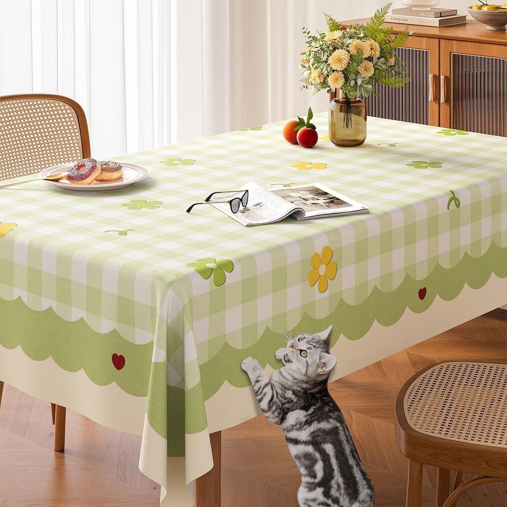 Thickened, Fresh, Scratch-resistant, Waterproof, Stain-resistant, Wear-resistant, Compliant and Drapey Tablecloth