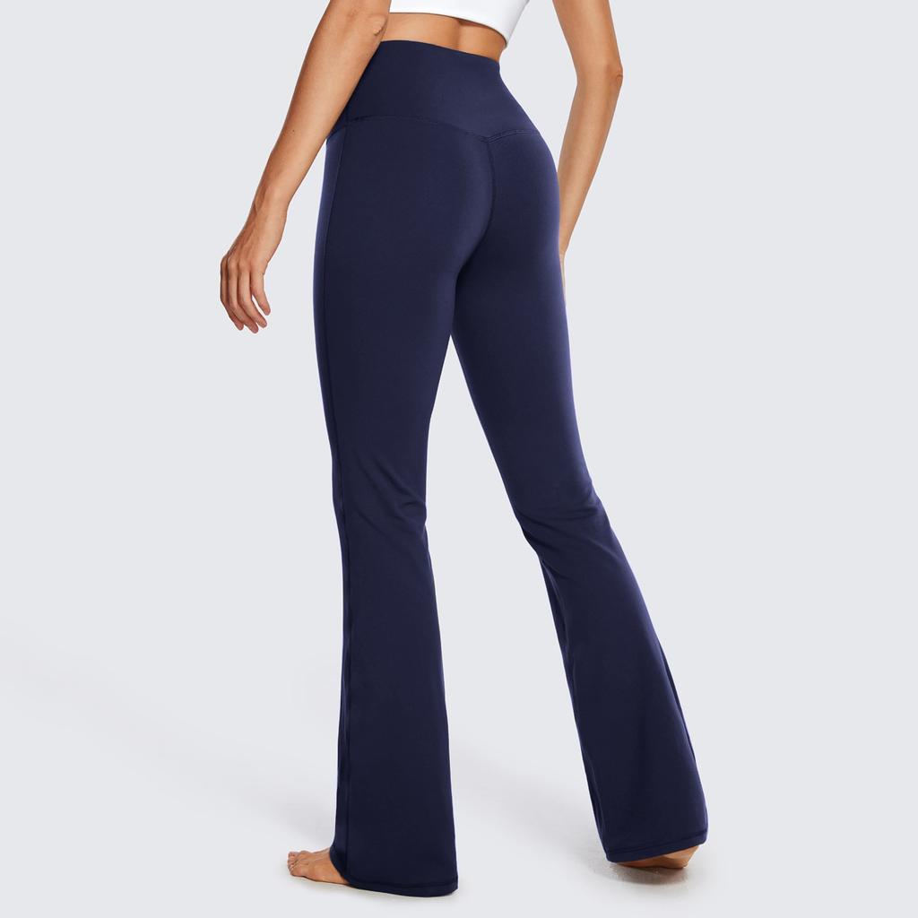 Dámské strečové legíny na jógu Fitness běžecká tělocvična Sportovní aktivní kalhoty po celé délce s rozšířenými kalhotami