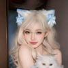Weiße Plüsch Katzen- & Fuchsohr Haarspangen - Niedlicher japanischer Stil für Halloween