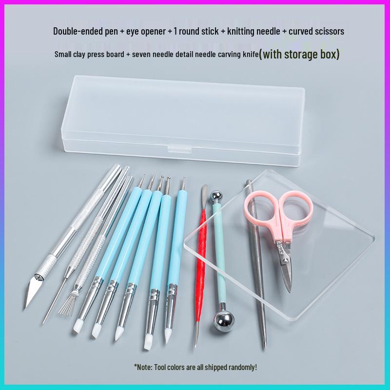 Silicone Double-Ended Dotting and Pressing Pen for Polymer Clay Sculpting
