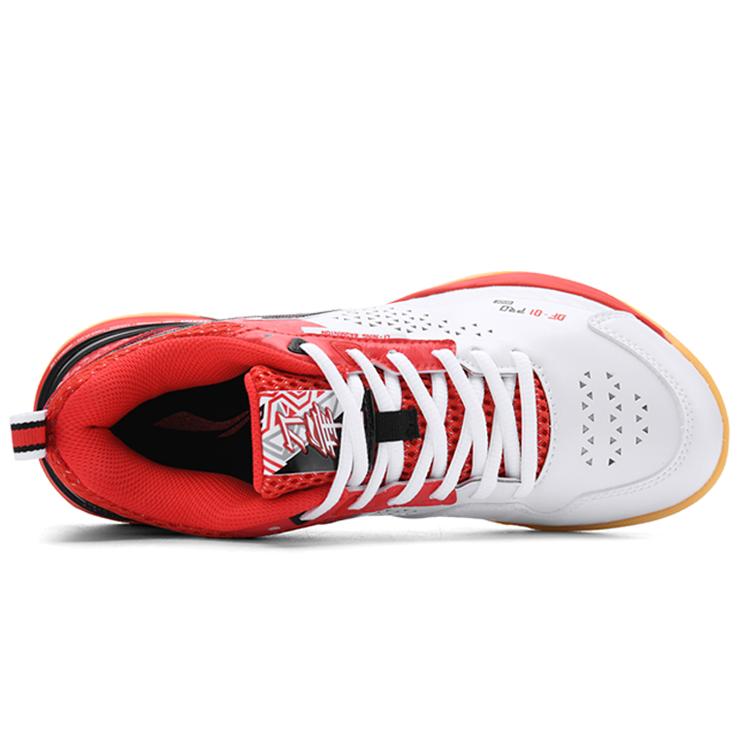 New LiNing Blade Pro Anti Slip Wear Resistant Low Top Badminton Shoes Unisex White Red AYAT005-5