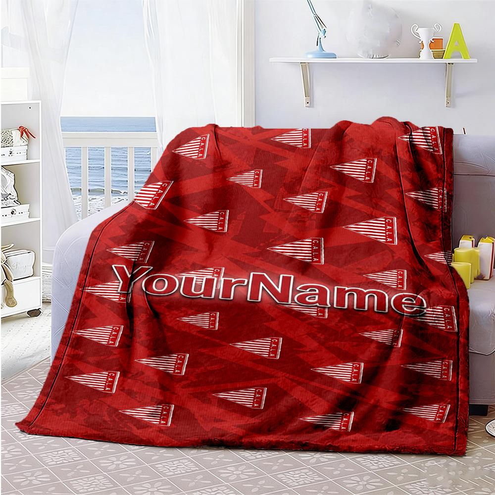 Atletico Madrid Customize Your Name Blanket Gift Customizable Blanket Soft Warm Cozy for Home Decor Seaside Living Room Chair for All Occasions