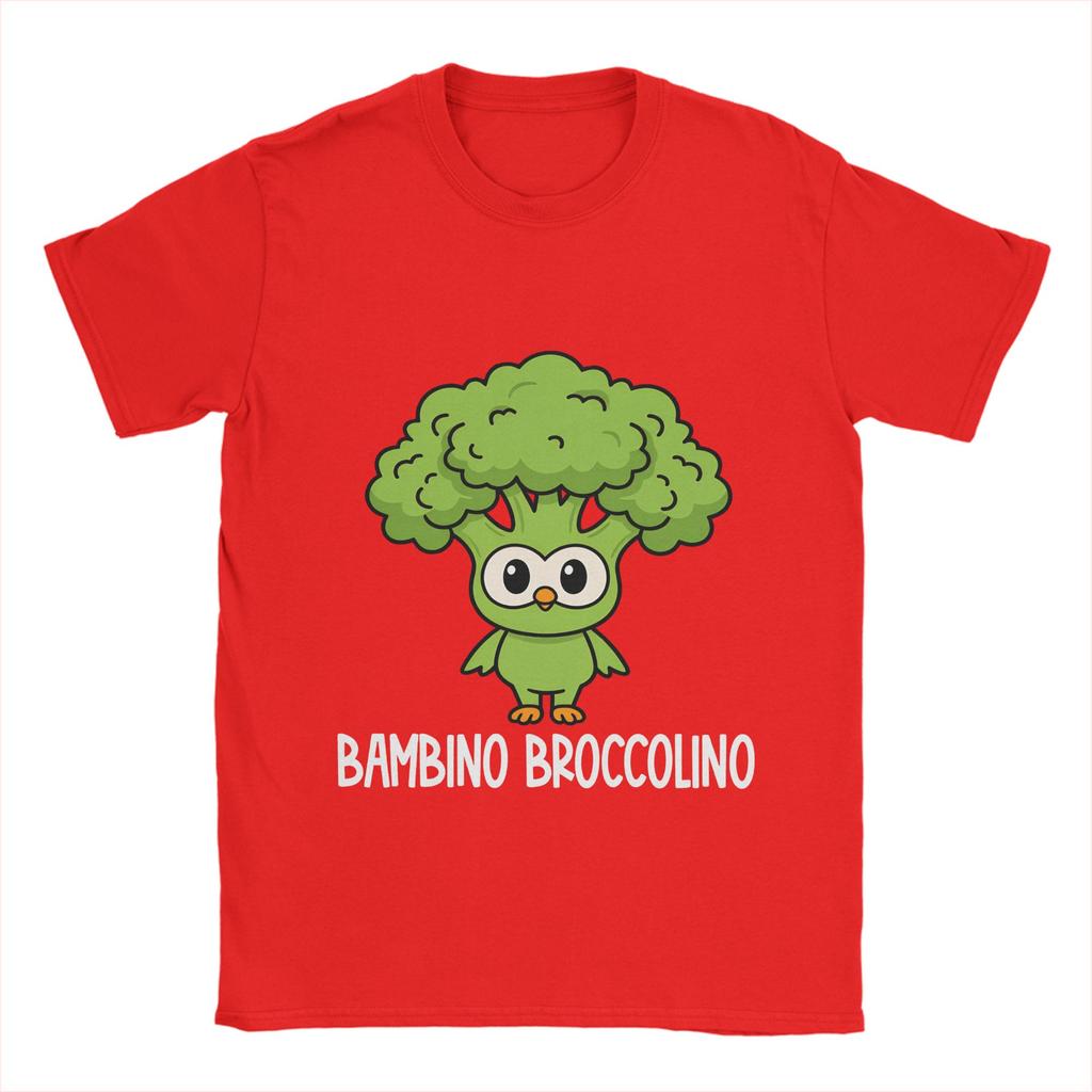 Italian Brainrot Characters Bambino Broccolino Pure Cotton TShirt  ONeck Fashion Tee Shirt Plus Size Custom Logo Clothing