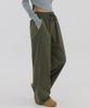 PIANER Linen-Like Semi-Wide Pants (Khaki)