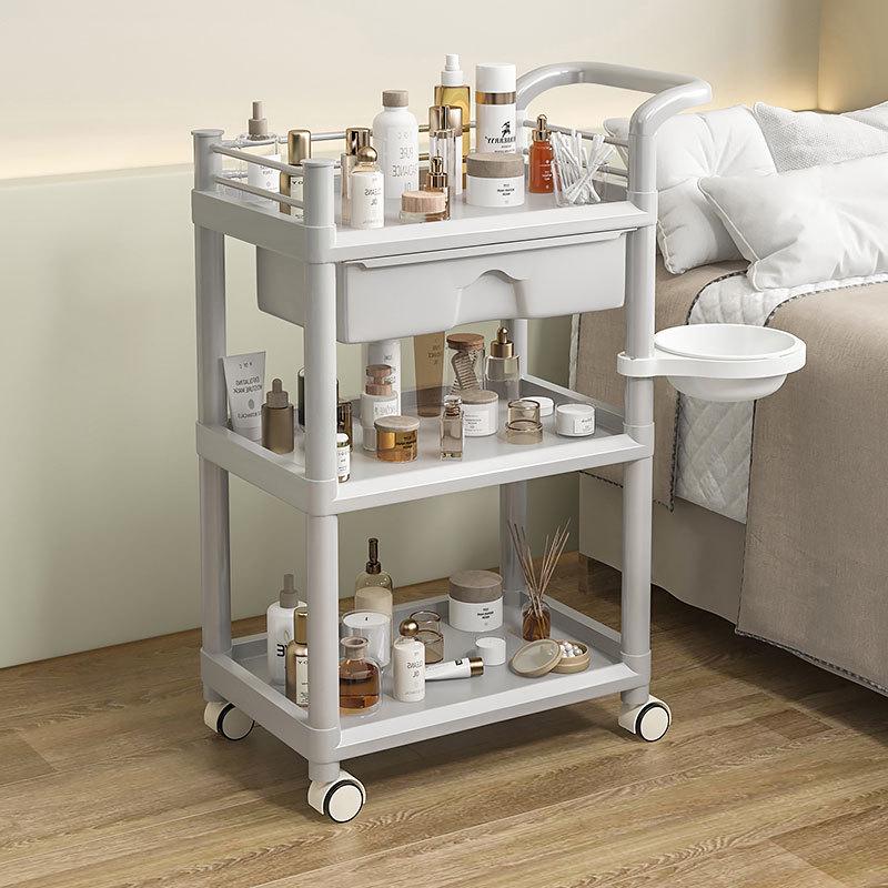Mehrschichtiger Beauty-Salon- und Pflegewagen mit Schublade