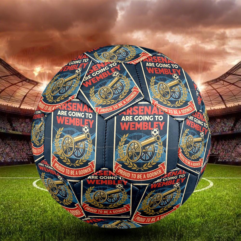Arsenal F.C Print Size 5 Soccer Ball, Standard Match Football for Sports Game and Team Practice, Ideal Gift for Soccer Fans