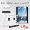 Étui rotatif Transparent en acrylique Transparent, pour Ipad Pro 11 Air 5 Air 4 10.9 10.2 9e 8e 7e Air 3 Pro 10.5 avec fente pour stylo