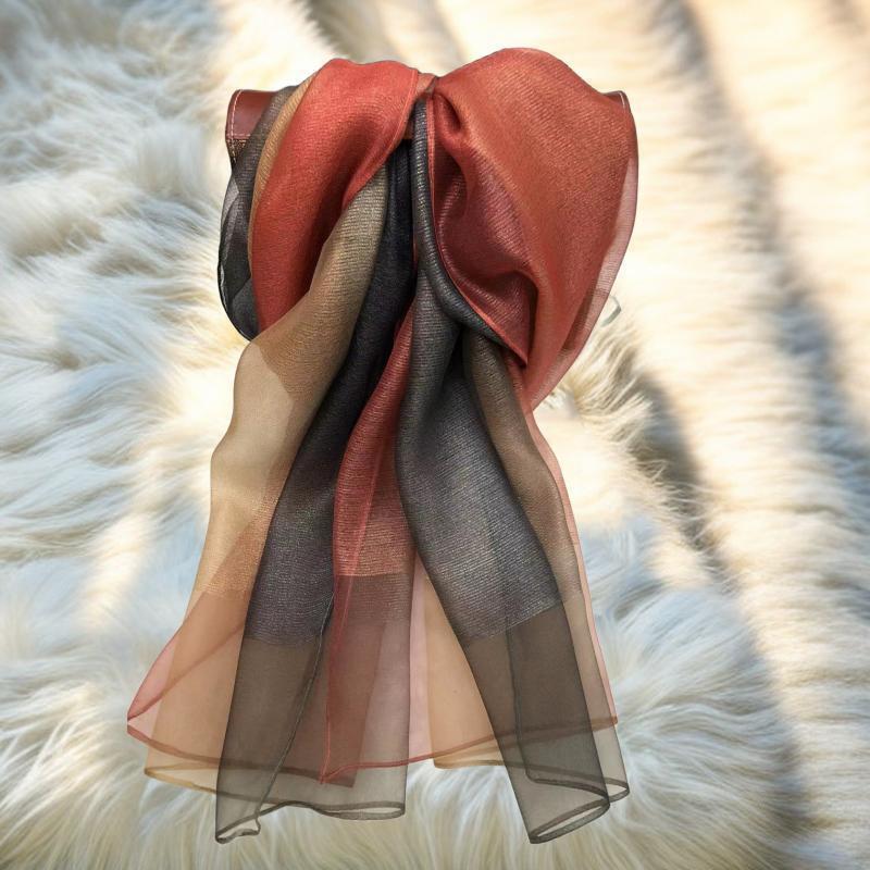 70*180cm Women Gradient Colors Scarf Long Shawls and Wraps for Party Dress Lightweight Pashmina Fashion Scarves