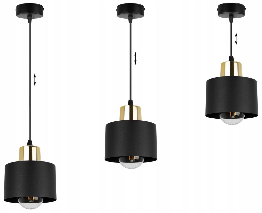 MODERN CEILING HANGING LAMP BLACK LED LAMP