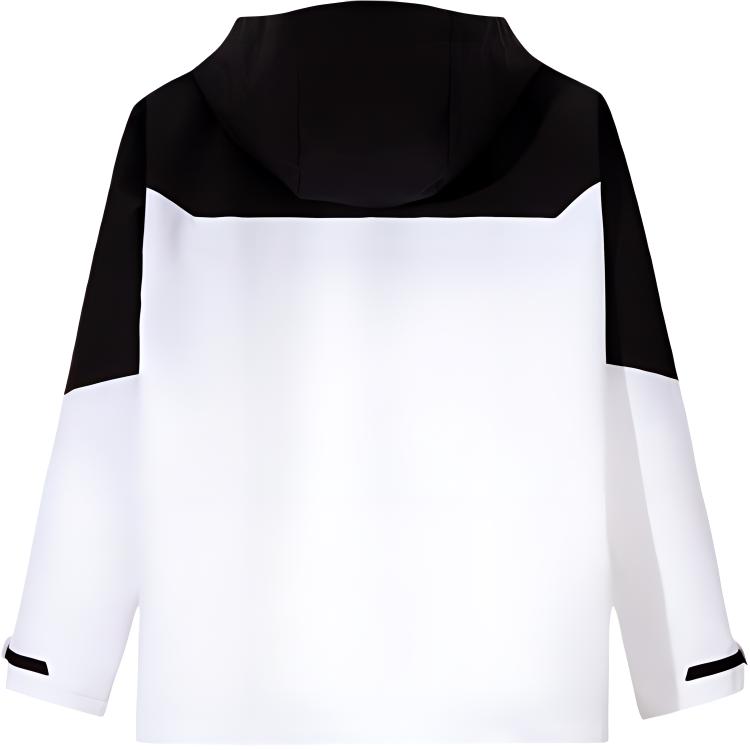 Anta Training Series Sports Casual Minimalist Color Block Hooded Windbreaker Men Outerwear Basic-Black Pure-White 152517623-1