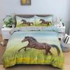 Horse Bedding Sets Single Double Queen King Size Quilt Duvet Cover Set with Pillowcase Animal 2/3pcs Polyester Comforter Cover