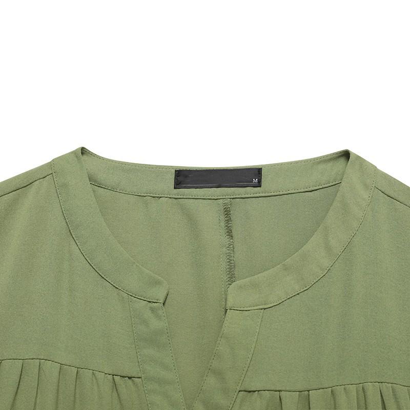 Women's Long-Sleeve V-Neck Ruffle Swing Dress for Autumn