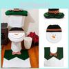 Festliches 3-teiliges Set Weihnachts-Badezimmerdekoration Mit Weihnachtsmann Toilettensitzbezug