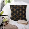 Bitcoin Cryptocurrency Square Pillowcase Pillow Cover Polyester Cushion Zip Decorative Comfort Throw Pillow for Home Living Room
