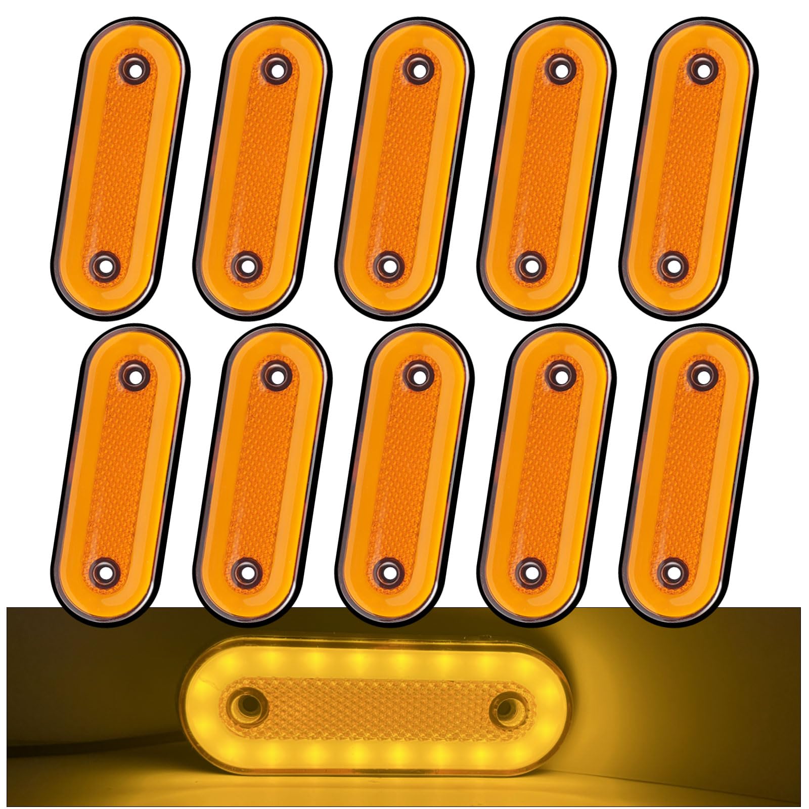 

X-STYLE Side Markers, LED, 12 V, 24 V, Yellow, Trailer, Car Width Light, For 12V-24V жёлтый