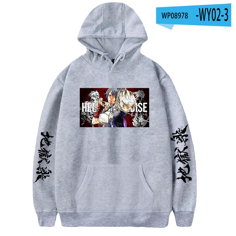 2023 Jigoku Raku Gabimaru Anime Hoodie Long Sleeve Woman Man Sweatshirts Harajuku Streetwear Jigokuraku Manga Clothes Hoodies