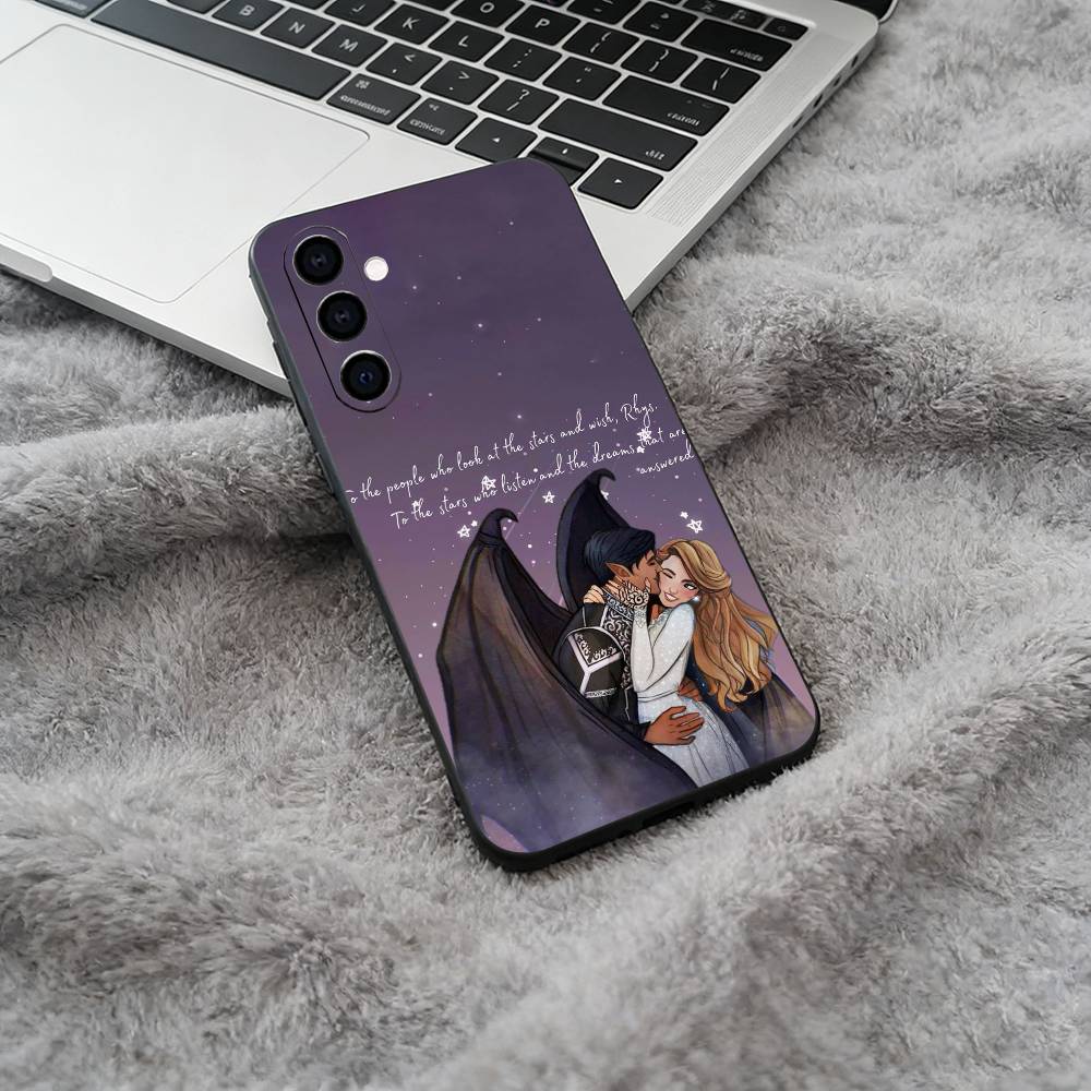 A-Acotar  A Court of Mist and Fury Phone Case For Samsung Galaxy A73,A71 A72,A70,A53,A52,A51,Soft Silicone Black Cover