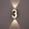 Minimalist Styling Nordic Modern LED Wall Light Simple Geometric Structure Waterproof House Number Plaque Lamp