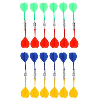 12 Stück/Set Langlebiges Indoor-Spiel Sicherheit Ersatzpfeile 2 Farben Mix