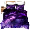 Galaxy Astronaut Three-Piece Quilt Cover 3D Digital Printing Bedding Set Bed Cover