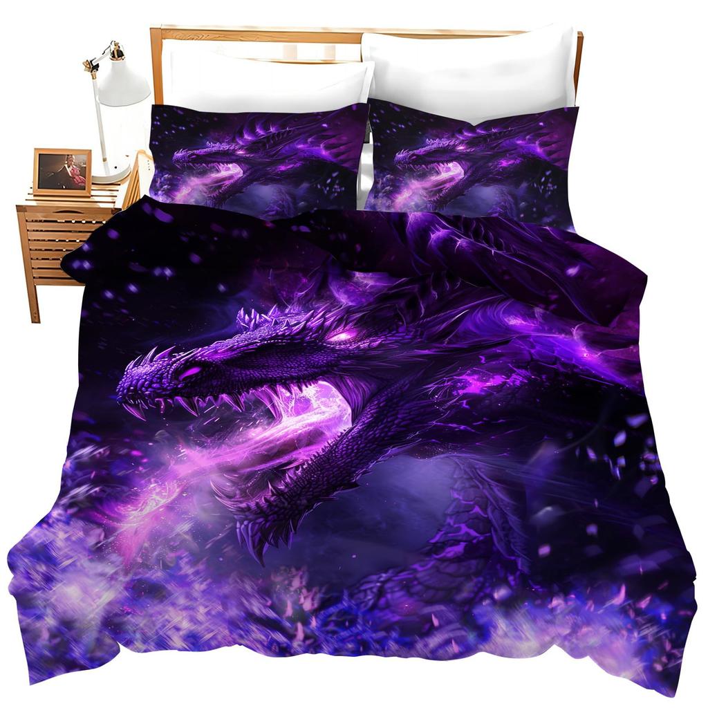 Galaxy Astronaut Three-Piece Quilt Cover 3D Digital Printing Bedding Set Bed Cover