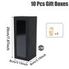 10pcs White Black Glass Laser silver Gift Box Glass Display Box Transparent Gift Box Water Cup Jar Sublimation Glass