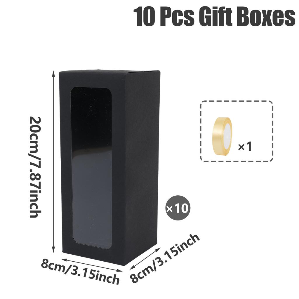 10pcs White Black Glass Laser silver Gift Box Glass Display Box Transparent Gift Box Water Cup Jar Sublimation Glass
