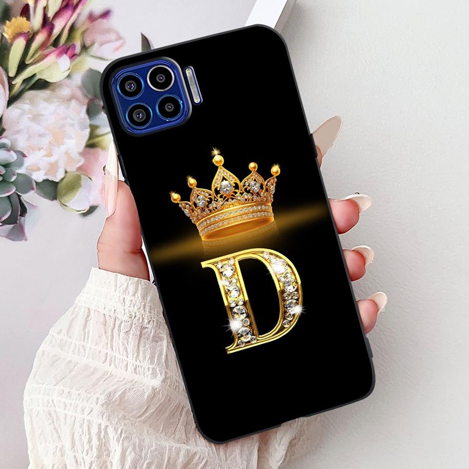 For Motorola One 5G Case Popular Letters Flower Crown Soft Silicone Shockproof TPU Couple Cover For Moto One 5G 2020 Phone Cases