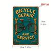 Vintage Metal Garage Sign Bicycle Repair Wall Decor 20x30cm