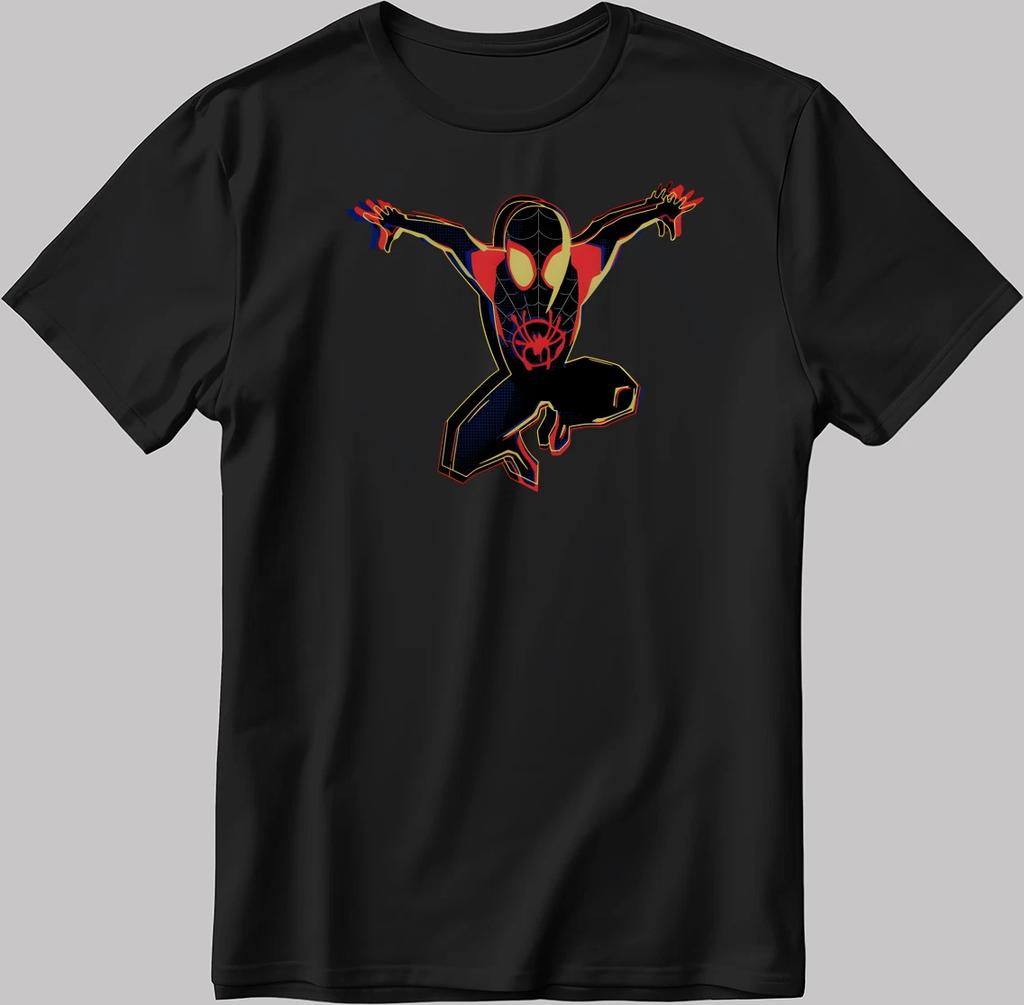 Spider Man Figure Short Sleeve White-Black Men's / Women's T Shirt N563