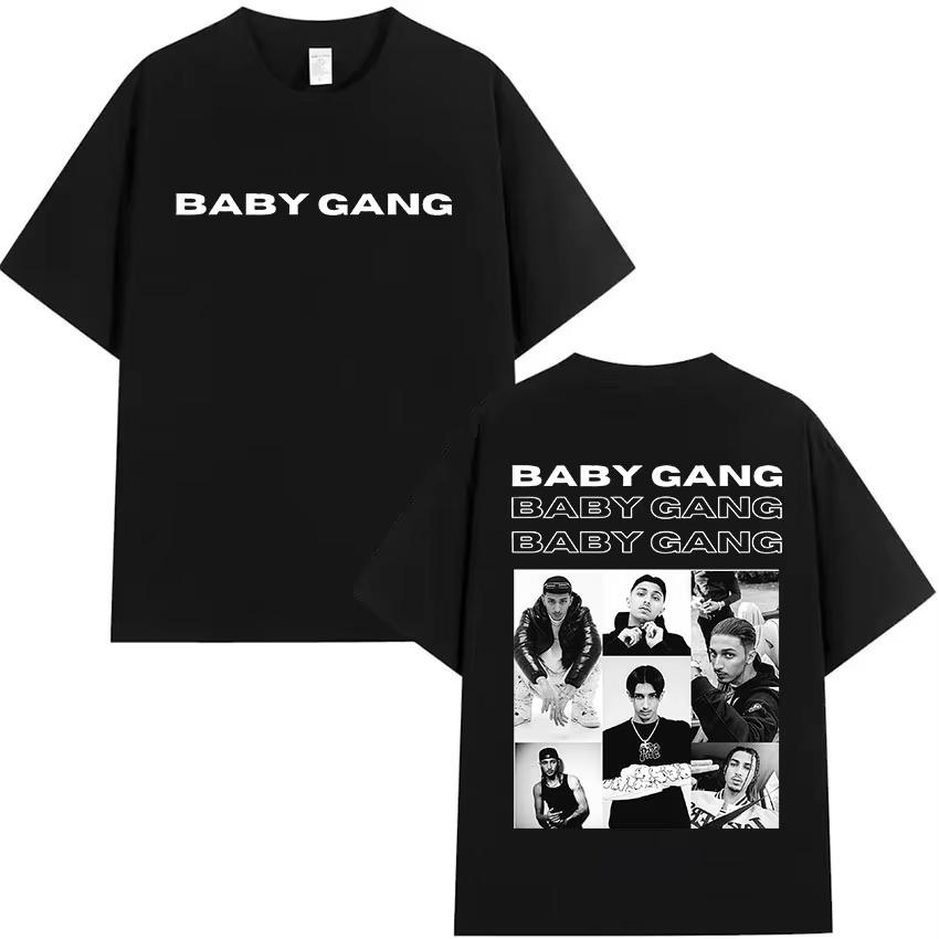 Rapper Baby Gang Album 2026 Merch T Shirt Unisexs Women Retro Fashion Short Sleeve Tshirts Hip Hop Oversized Tshirt Streetwear