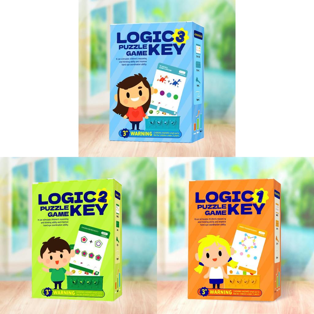 Gioco di Puzzle Logico a Chiave per Bambini con Materiale Cartaceo Educativo e Difficoltà Progressiva