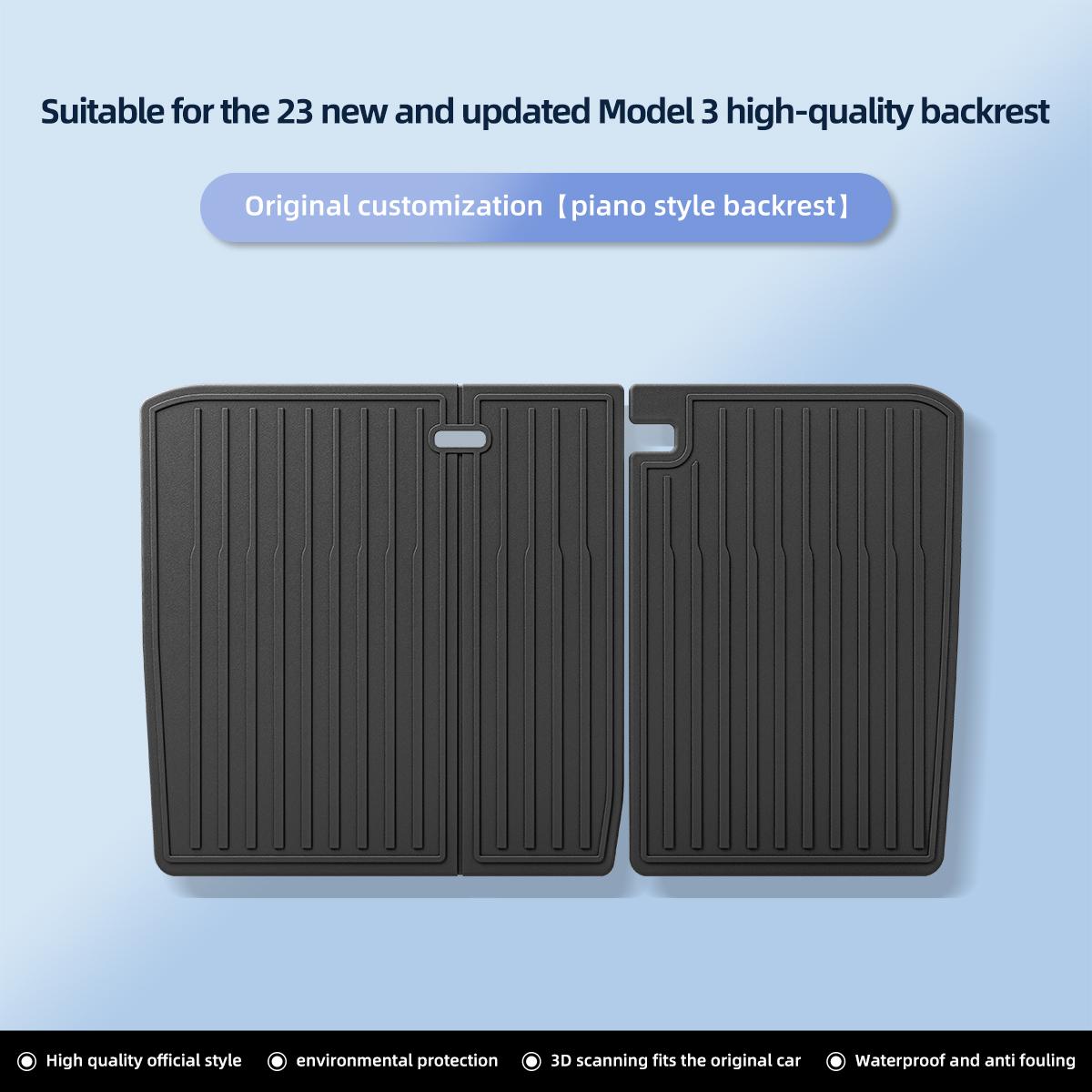 

Для Tesla Model 3 Highland Коврики 2025 Автомобильные аксессуары TPE Водонепроницаемая подкладка для ног Передний задний коврик для багажника Подушка для спинки заднего сиденья