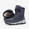 Men Button Up Snow Boots Plush Thick High Top Waterproof Anti Slip Travel Cotton Shoes Winter Warm Footwear