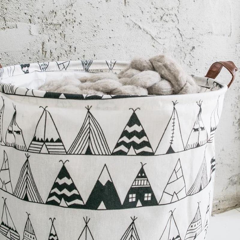 Folding Toy Basket Container Laundry Bag Wigwam Organizer 45 cm