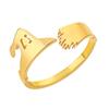 Kinitial Stainless Steel Scissors Egypt Eye of Ra Ghost Bee Gun Finger Knuckle Ring Women Wedding Party Jewelry Birthday Gift