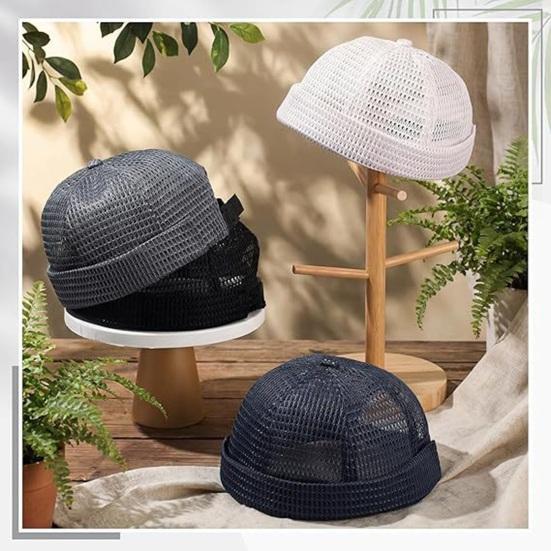 1/2 stk. Herrehat Justerbar Tilpasset Pasform Åndbart Mesh Design Letvægts Foldbar Hip-Hop Stil Sommerkasket Udendørs Aktiviteter Rejsetøj