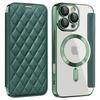 For iPhone 16 Pro Max Magnetic Case Card Slots RFID Blocking Leather Phone Cover