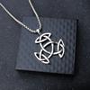 Jewelry Sales Hollow Trendy Man Pendant Kink Titanium Steel Necklace