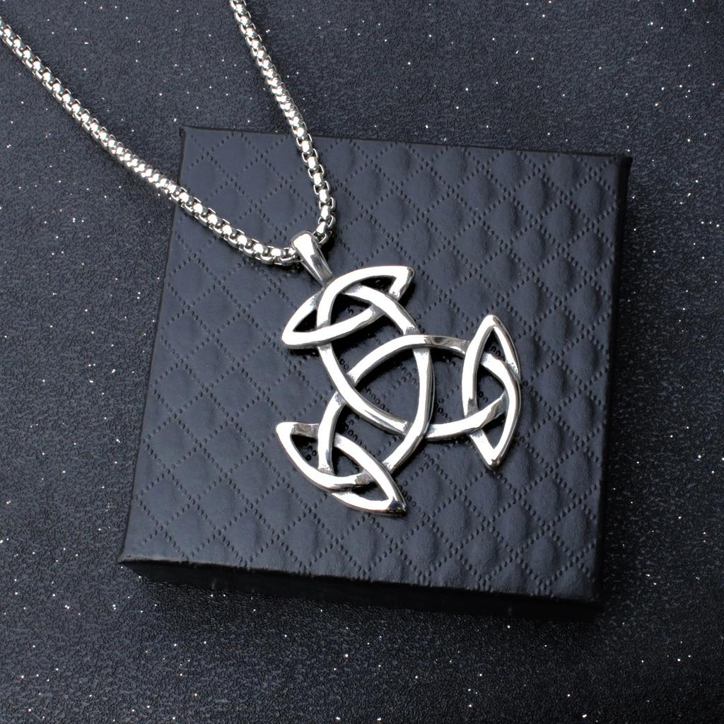 Jewelry Sales Hollow Trendy Man Pendant Kink Titanium Steel Necklace