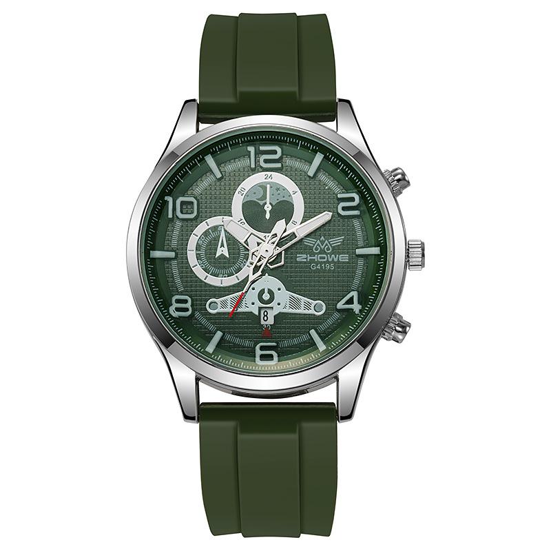 Men'S Watch Men'S Watch Casual Calendar Silicone Waterproof Quartz Watch