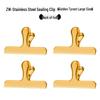 Hongjunda Stainless Steel Kitchen Tongs and Food Sealing Clip Set