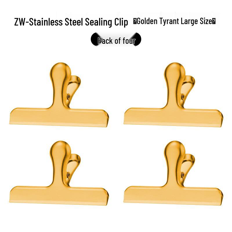 Hongjunda Stainless Steel Kitchen Tongs and Food Sealing Clip Set