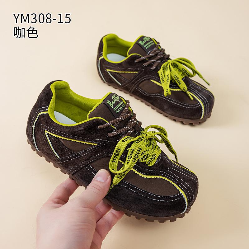 Dexun shoes autumn new super fire retro comfortable flat-bottomed sports Forrest Gump shoes 35 коричневый