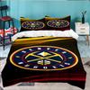 Denver Basketball Team 3pcs Bedding Set,Including 1pc Duvet Cover And 2pcs Pillowcases Perfect Gift for Christmas,Ideal for Bedroom, Dormitory